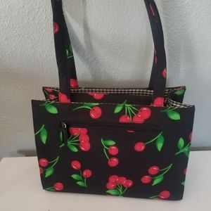 Bright fun cherry print bag
